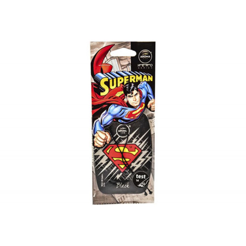 Ароматизатор AROMA CAR Superman Чорний (картонна підвіска)