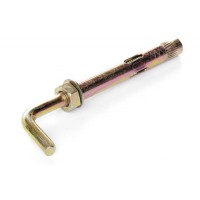 Анкер з кожухом і гайкою з L-гаком М8/10*80 цинк жовтий (ящ. 220шт) APRO
