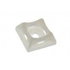 Площадка универсальная 20х20 с отверстием для стяжки шириной до 5мм белая (пач 50шт) APRO