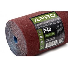 Папір шліфувальний P40 рулон 200мм*10м (тканинна основа) APRO