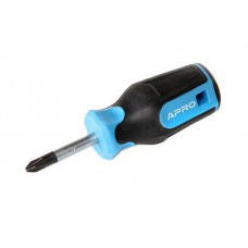 Отвертка крестовая обрезиненная рукоятка CrV PH2x38 (Phillips) APRO