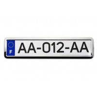 Рамка номерного знаку металева (хром) 12 Atelie