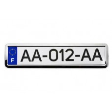 Рамка номерного знаку металева (хром) 12 Atelie