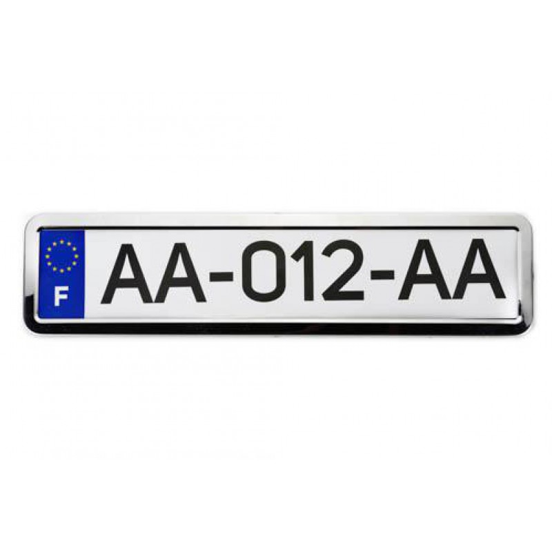 Рамка номерного знаку металева (хром) 12 Atelie