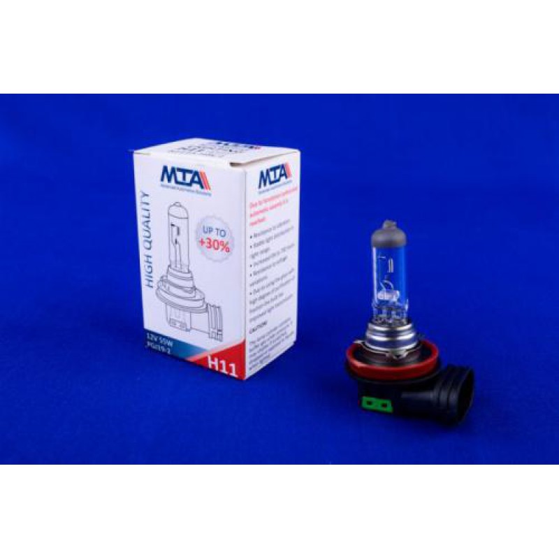 Лампа автомобільна H11 12V 55W PGJ19-2 (ближня/дальня, протитуманна) MTA