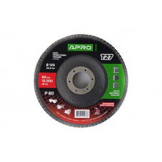 Круг лепестково-торцевой циркониевый Р80 прямой 125х22.2мм (Т27) (КЛТ) APRO