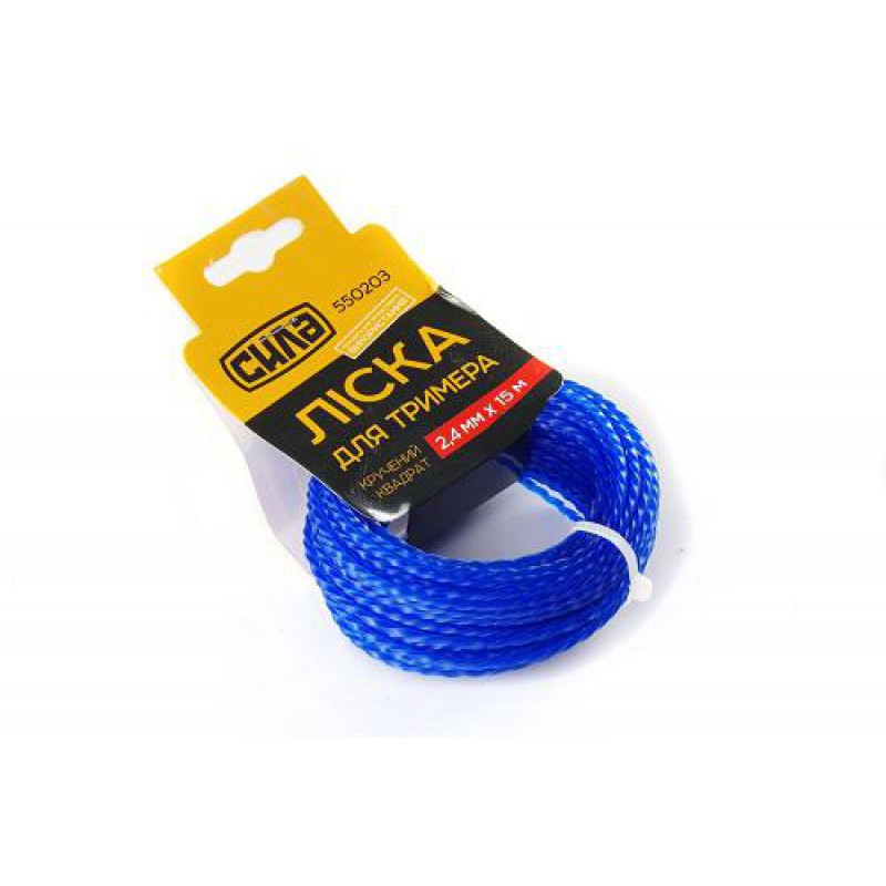 Лiска для тримера 2,4мм кручений квадрат 15м СИЛА