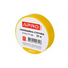 Ізоляцiйна стрiчка жовта 0.14х17мм 20м (пачка, кратно 10шт) APRO