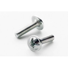 Гвинт метричний з напівкруглою головкою з прес-шайбою М8*30 DIN 967 кл. міц. 4,8 цинк білий (пач 25шт) APRO