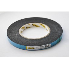 Стрічка клейка двостороння на вспіненій основі 12мм*10м чорна UNIFIX