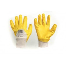 Перчатки с нитриловым покрытием р10 (желтые без хеддера) СИЛА