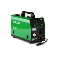 Зварювальний напівавтомат інверторний APRO MIG-200, 20-200А, ел.5мм, пр.0.8-1мм 5кг 2.5+1.5+3м
