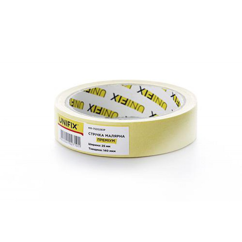 Стрічка клейка малярна MR-7520261P преміум 25мм*20м UNIFIX