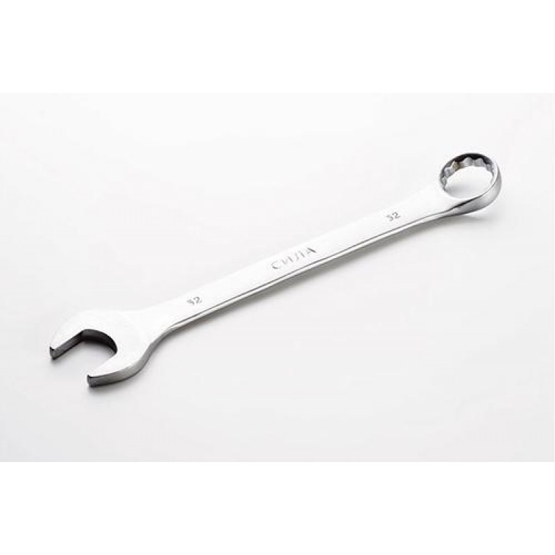 Ключ рожково-накидной CrV 32мм СИЛА