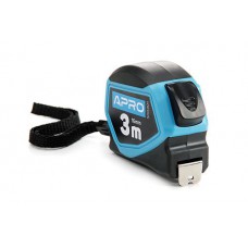 Рулетка обрезиненная автостоп 3мх16мм APRO
