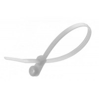 Стяжка кабельная с креплением 5x200 белая (пач 100шт) APRO