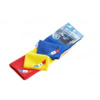 Набор салфеток из микрофибры 35х35см (синяя, желатя, красная) 12 Atelie