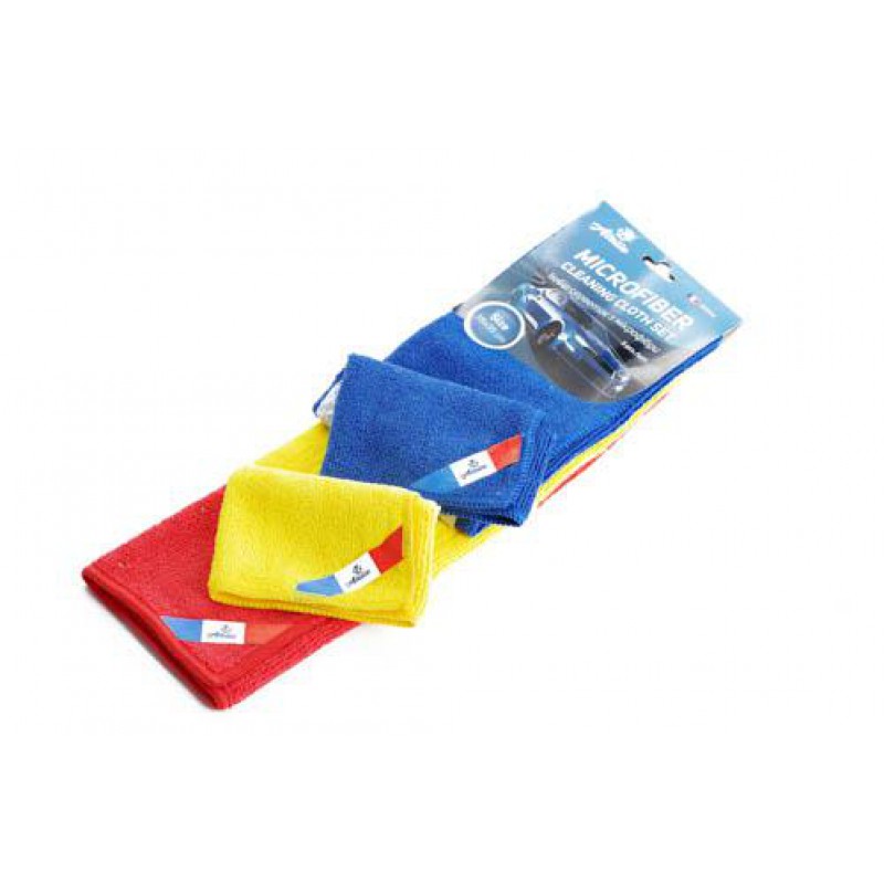 Набор салфеток из микрофибры 35х35см (синяя, желатя, красная) 12 Atelie