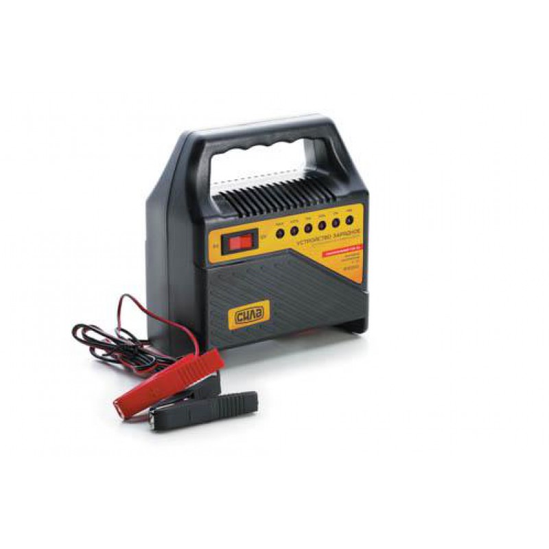 Зарядное устройство для авто 6А, 6-12В, до 80Ah (подходит на свинцово-кислотные АКБ) (светодиодный индикатор) СИЛА