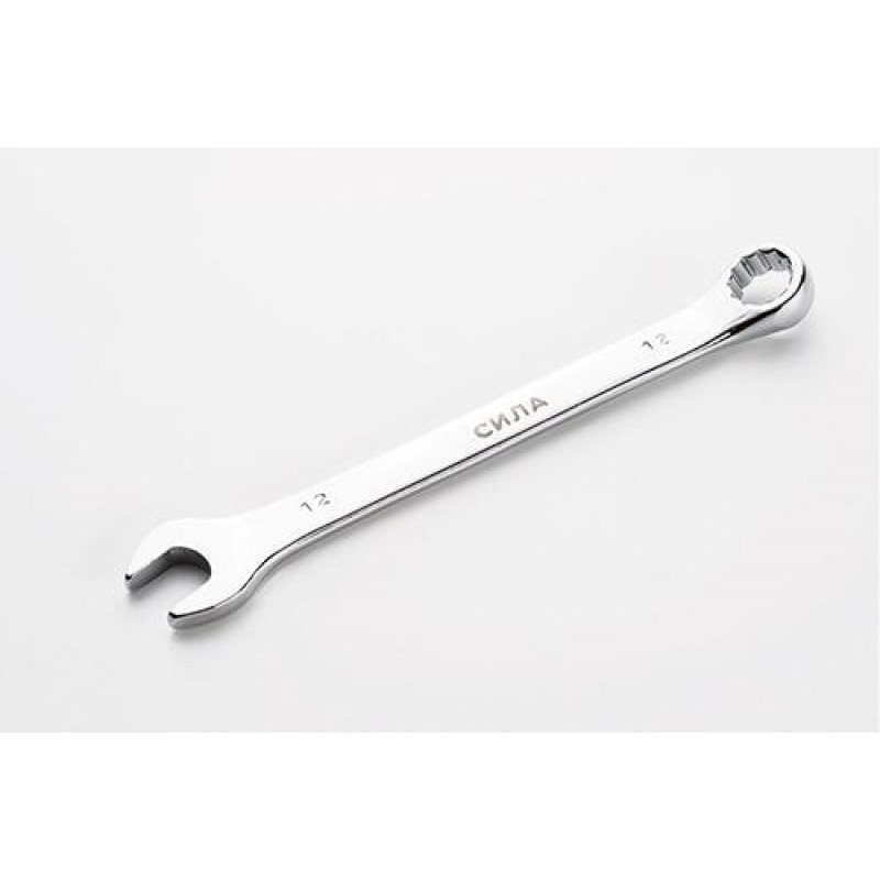 Ключ ріжково-накидний полірований CrV 11мм СИЛА