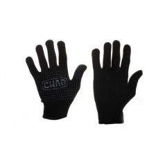 Перчатки нейлоновые черные с мелкой синей ПВХ точкой Стандарт СИЛА