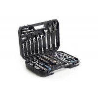 Набор насадок с гаечными ключами CrV ¼, ½ ( 90Т) (82 шт) APRO