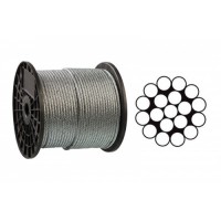 Трос оцинкований 1,5мм DIN 3053 (1x19) бухта 200м APRO