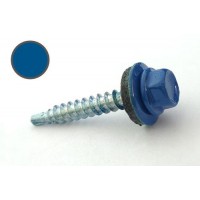 Саморіз покрівельний 4,8*35 DIN 7504K RAL 5005 до дерева (пач 50шт) (колір - сигнальний синій) APRO