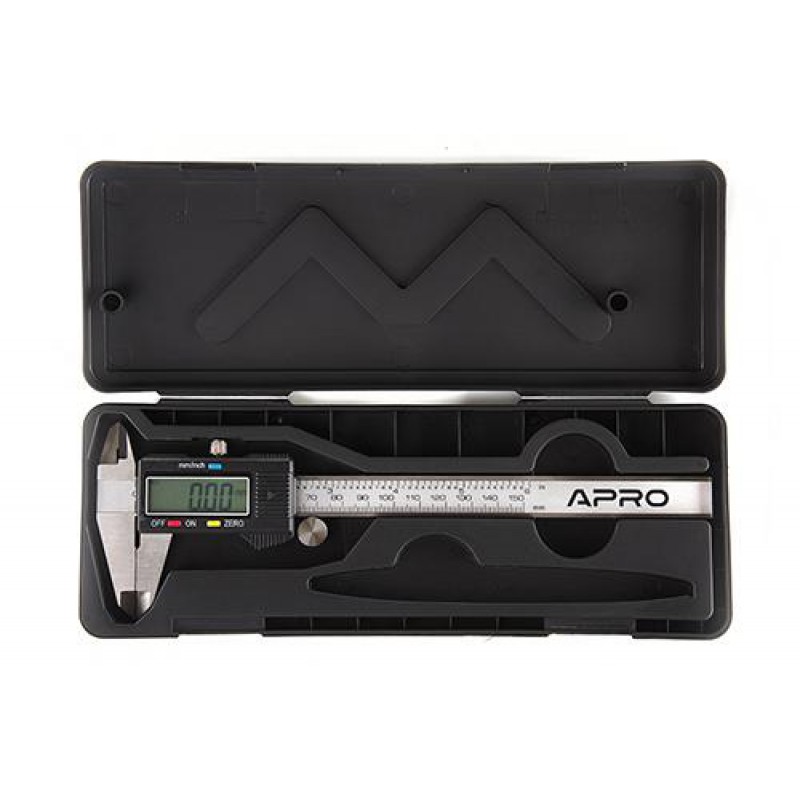 Штангенциркуль электронный 150мм пластиковый корпус (батарея 1,5В) APRO