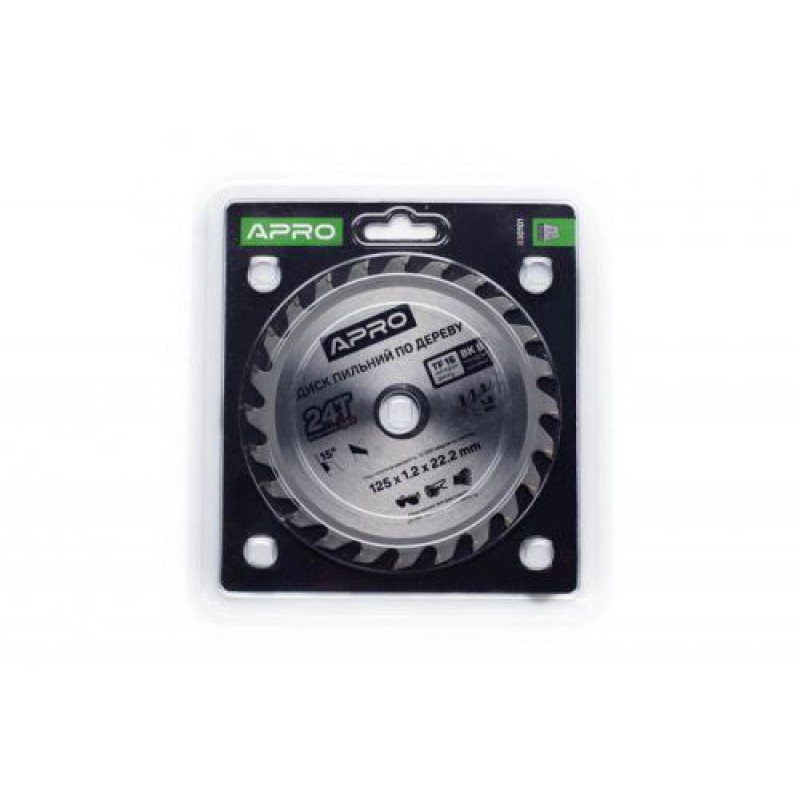 Диск пиловий до дерева 125х22,2х24Т APRO