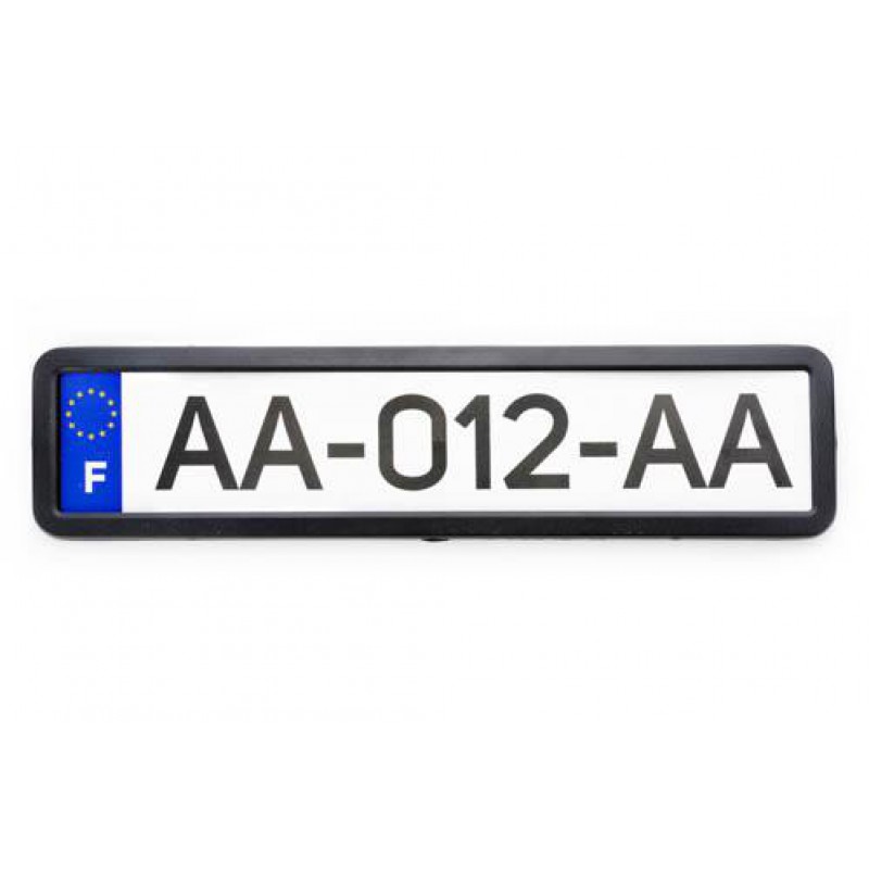 Рамка номерного знака металлическая (черный глянцевый) 12 Atelie