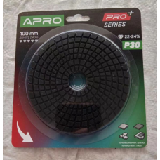 Круг алмазный шлифовальный на липучке 125мм Р100 APRO PRO