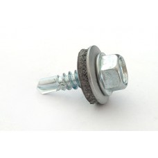 Саморез кровельный 4,8*19 DIN 7504K цинк белый по металлу (ящ. 2400шт) APRO