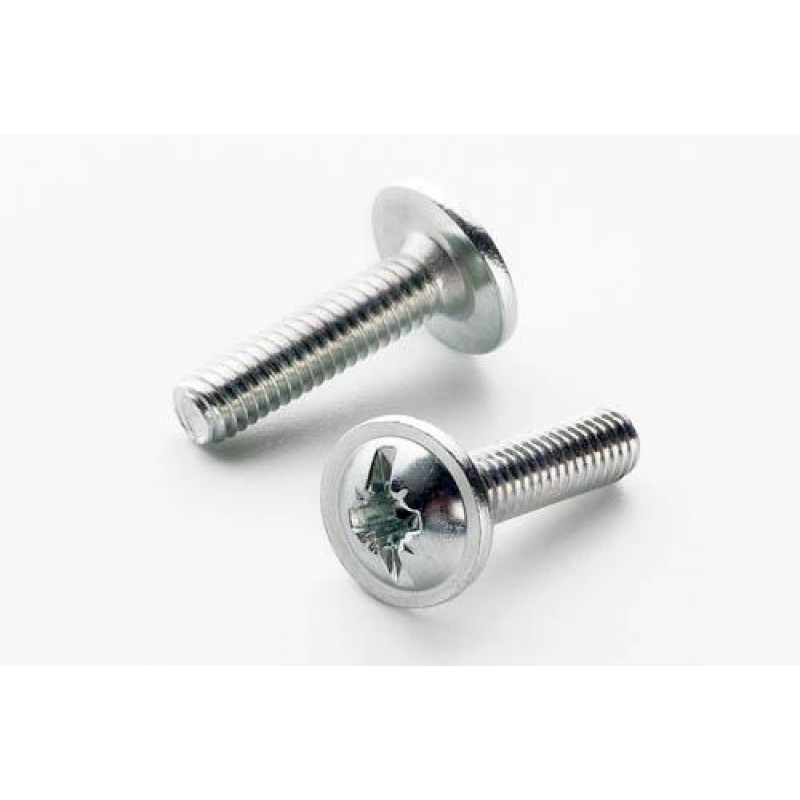 Винт метрический с полукруглой головкой с пресс-шайбой М5*50 DIN 967 кл. пр. 4,8 цинк белый (пач 50шт) APRO