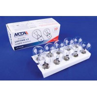 Лампа автомобільна 12V 21W Ba15s P21W (вказівники повороту (перед, зад), стоп-сигнали, габарити, ліхтарі заднього ходу, задні протитуманні ліхтарі) (10шт) MTA