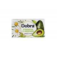 Мыло туалетное твёрдое косметическое 5*70г экопак ТМ Dobra Ромашка и авокадо