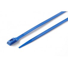 Стяжка кабельная с низким профилем замка 8x400 синий (100шт) APRO