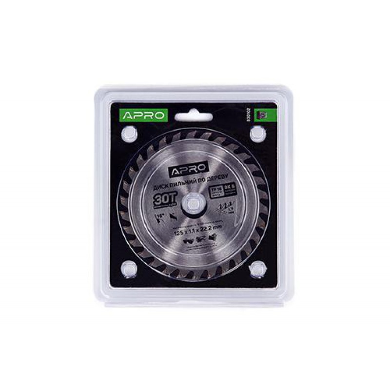 Диск пильный по дереву 125х22.2х30Т APRO