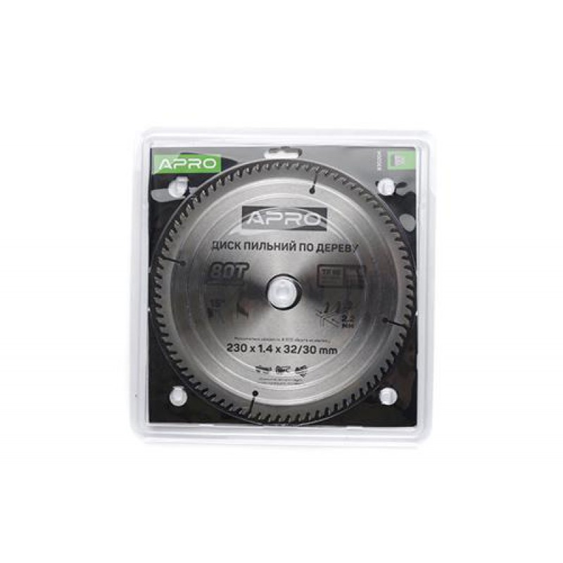 Диск пильный по дереву 230х32(30)х80Т APRO