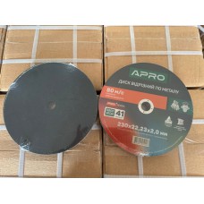Диск отрезной по нержавеющей стали (Ceramic) 230х2.0х22.2мм (5шт. в пач.) APRO PRO