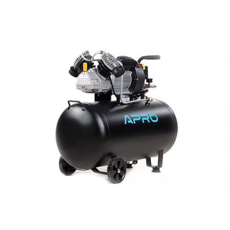 Компрессор двухцилиндровый OFD-100MX 8Бар 2.8кВт 430л/мин 100л (2 крана) + Масло 0,2л APRO