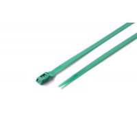 Стяжка кабельная с низким профилем замка 8x400 зеленый (100шт) APRO