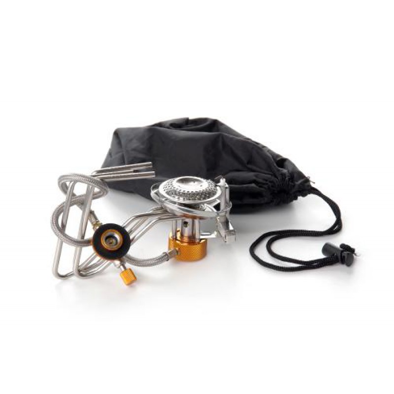 Портативная газовая горелка для кемпинга Паук со шлангом и пьезоподжтгом 70*70*150мм СИЛА