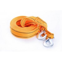 Трос буксировочный 4,5м*50мм 3т (усиленный двойной пряжкой) (крюк) (в блистере) СИЛА