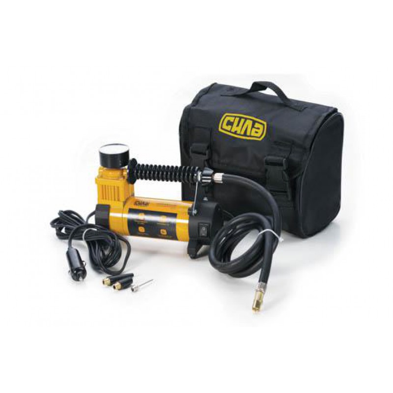 Компрессор автомобильный однопоршневой (27л/мин; 7Атм; 12А) СИЛА