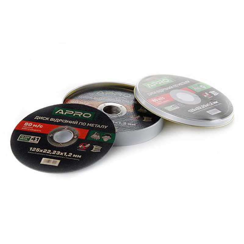 Диск відрізний по металу в кейсі 125х1.2х22.2 мм (10 шт в кейсі, ціна за кейс) APRO