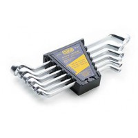 Набор ключей накидных двусторонних 6x7мм, 8x9мм, 10x11мм, 12x13мм, 14x15мм, 17x19мм (6шт). СИЛА