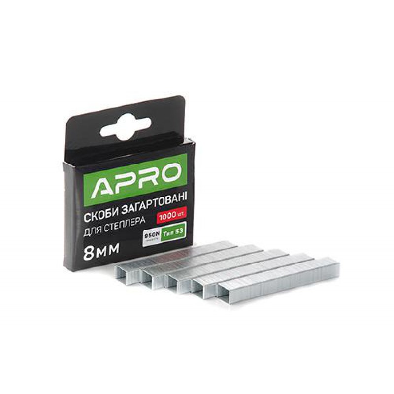 Скобы закаленные 8х11.3х0.7мм 1000шт APRO