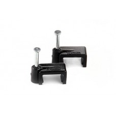 Кабельна клiпса плоска 12х7мм чорна (пач 100шт) APRO