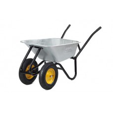 Тачка садово-строительная двухколесная 100л, 250кг, колеса пневмо 4х8'' СИЛА